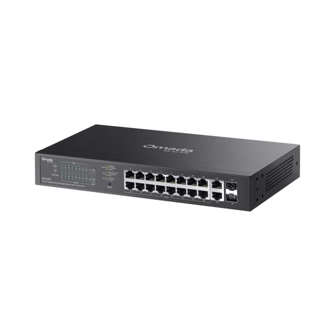 20-Port Gigabit Easy Managed Switch with 16-Port PoE+ Omada by TP-Link ES220GP