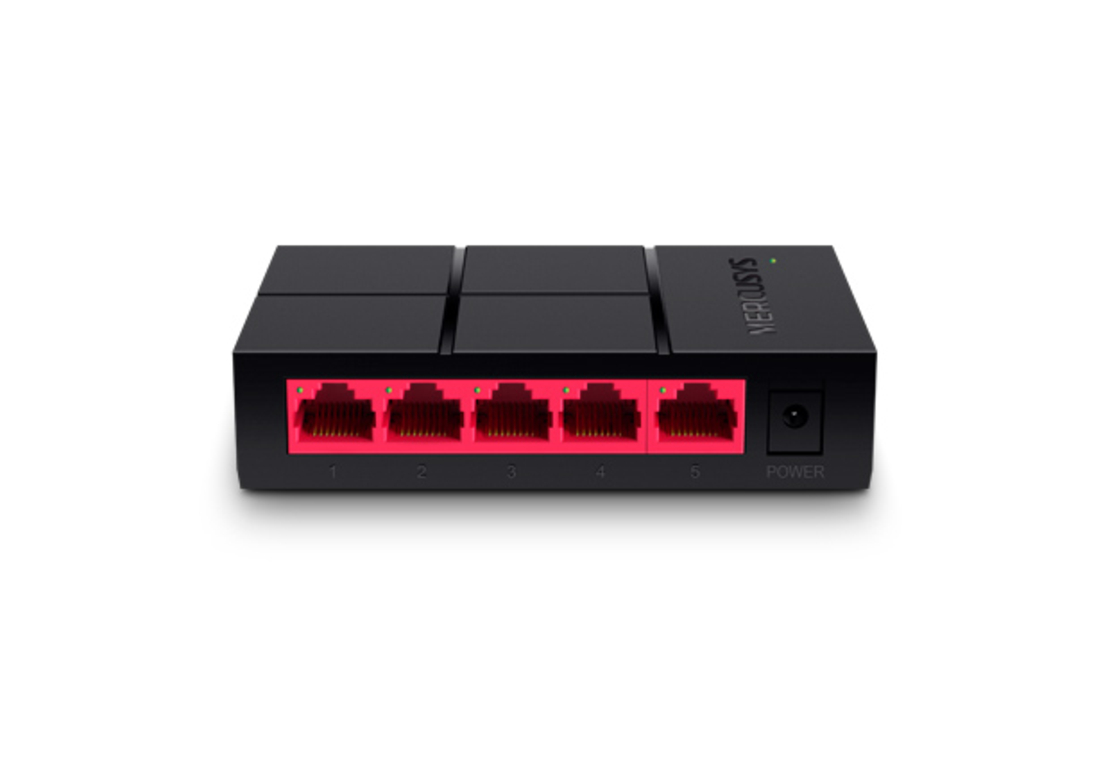 Суич Mercusys MS105G, 5-порта 10/100/1000Mbps