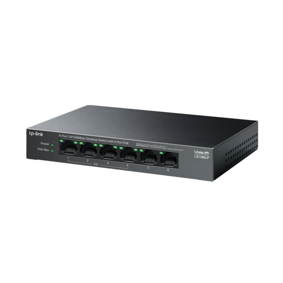 6-портов 10/100Mbps Desktop Switch с 4-порта PoE - Omada by TP-Link LS106LP