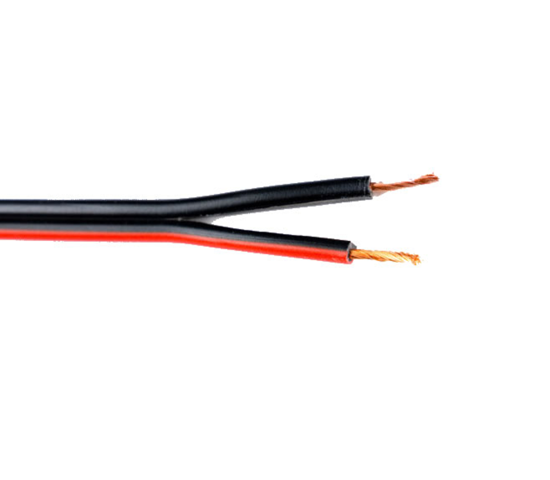 Кабел H03VH-H 2x0.50 мм2 черно-червен