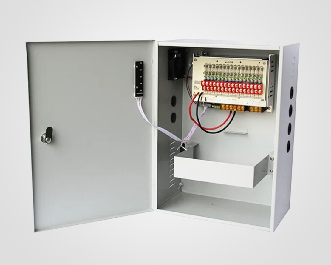 Захранване за камери и видеонаблюдение 16 канала CCTV, DC12V/20A, UPS функция, Метална кутия