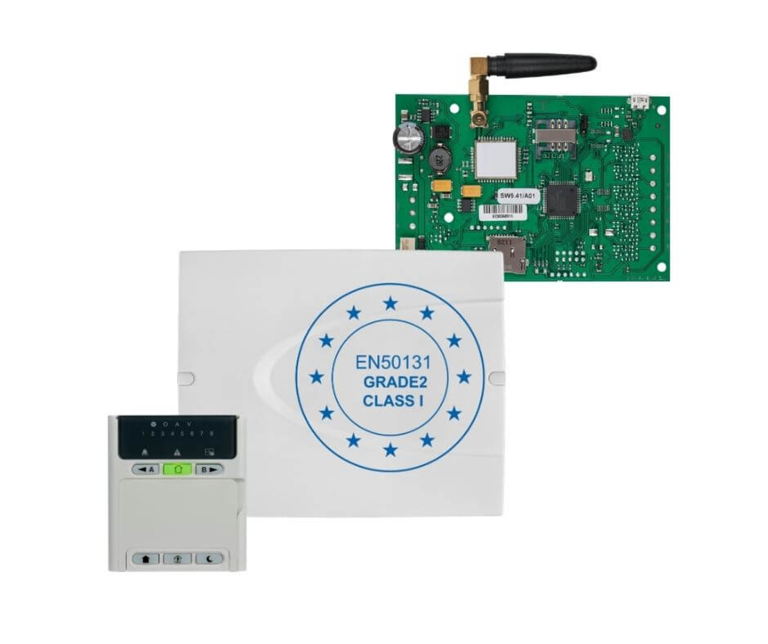 Комплект контролен панел Eclipse 8+ PTC с клавиатура LED 8 и TTE GPRS Simple - Teletek Electronics Eclipse 8PTC