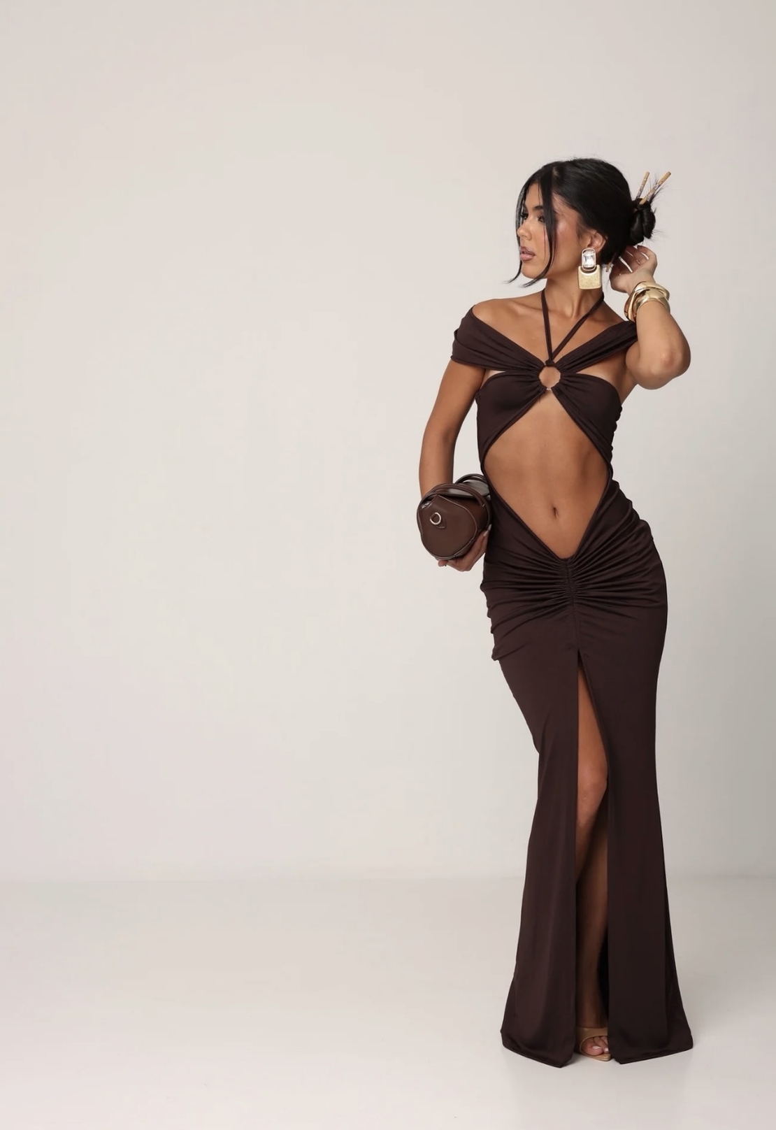 Елегантна рокля „Chocolate Muse“