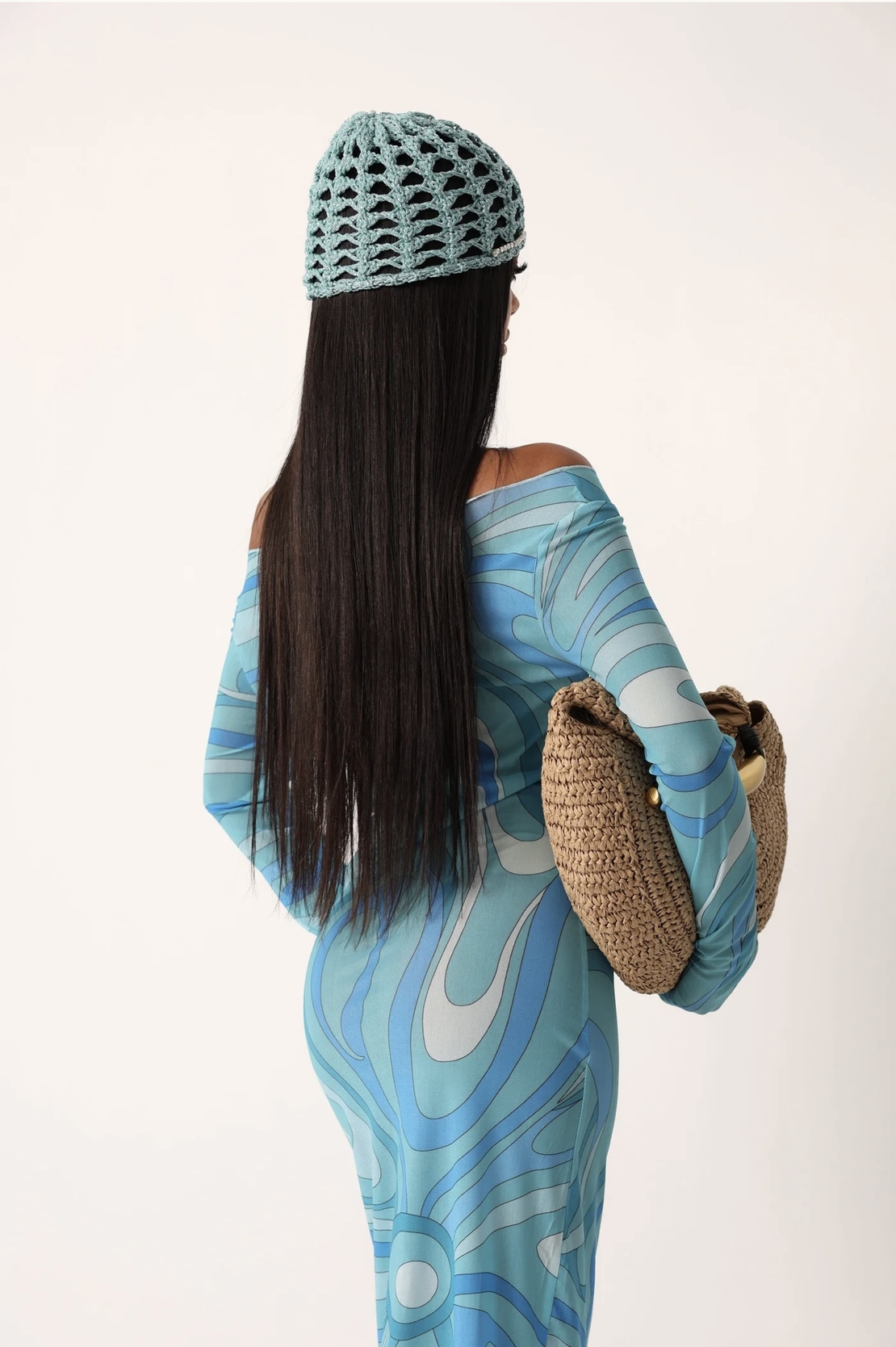 Дълга рокля „Aqua Wave“