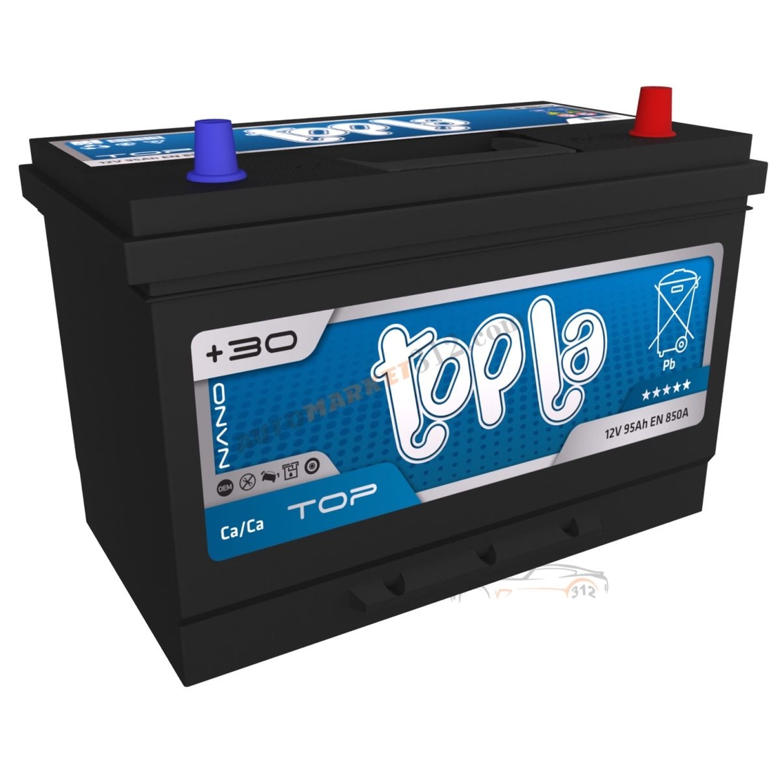 Акумулатор Topla JIS 12V 95Ah 850A /д+/