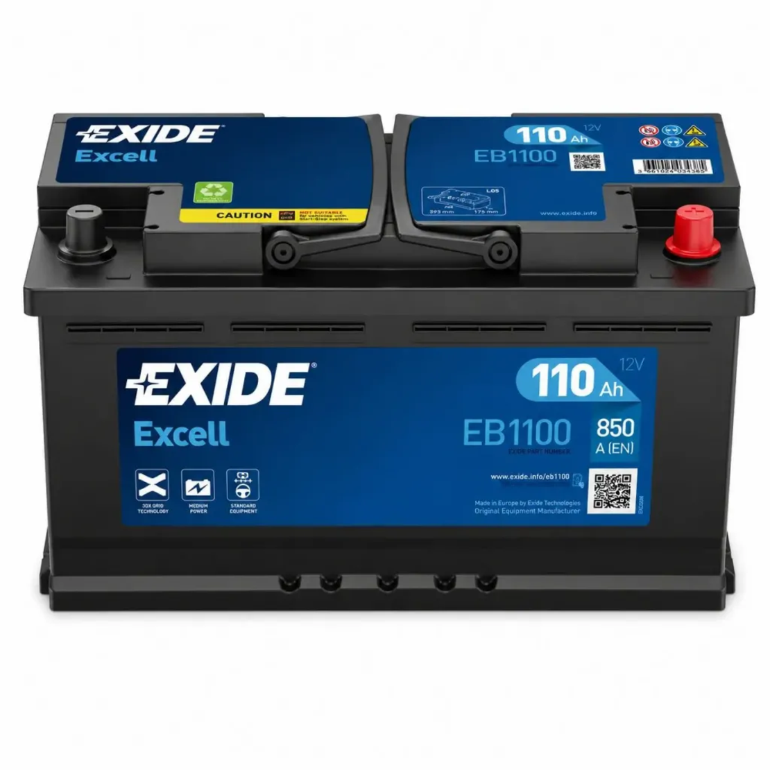 Акумулатор Exide Excell 12V 110Ah EB1100