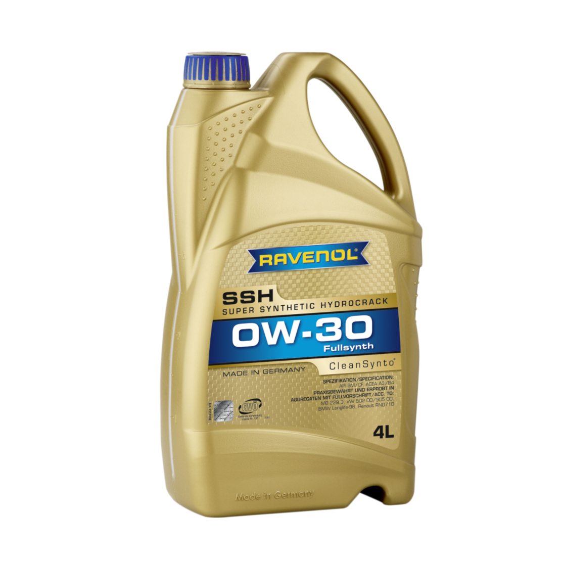 Моторно масло RAVENOL SuperSyntheticHydrocrack SSH 0W-30 4л.