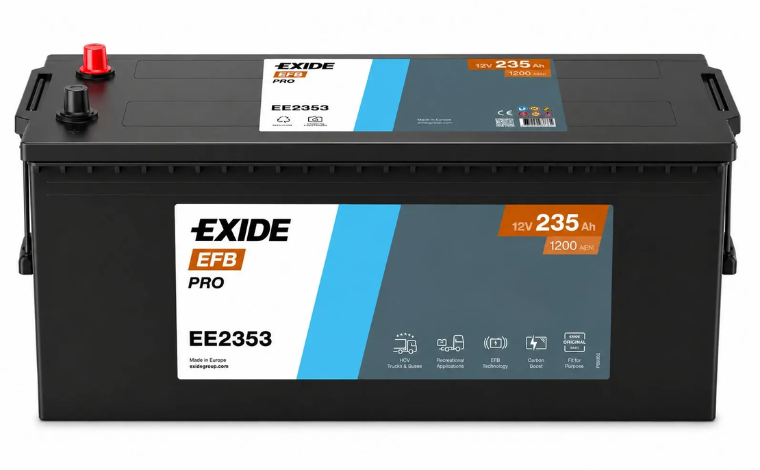 Акумулатор Exide Strong Pro (HVR)EFB+ 12V 235Ah 1200A EE2353