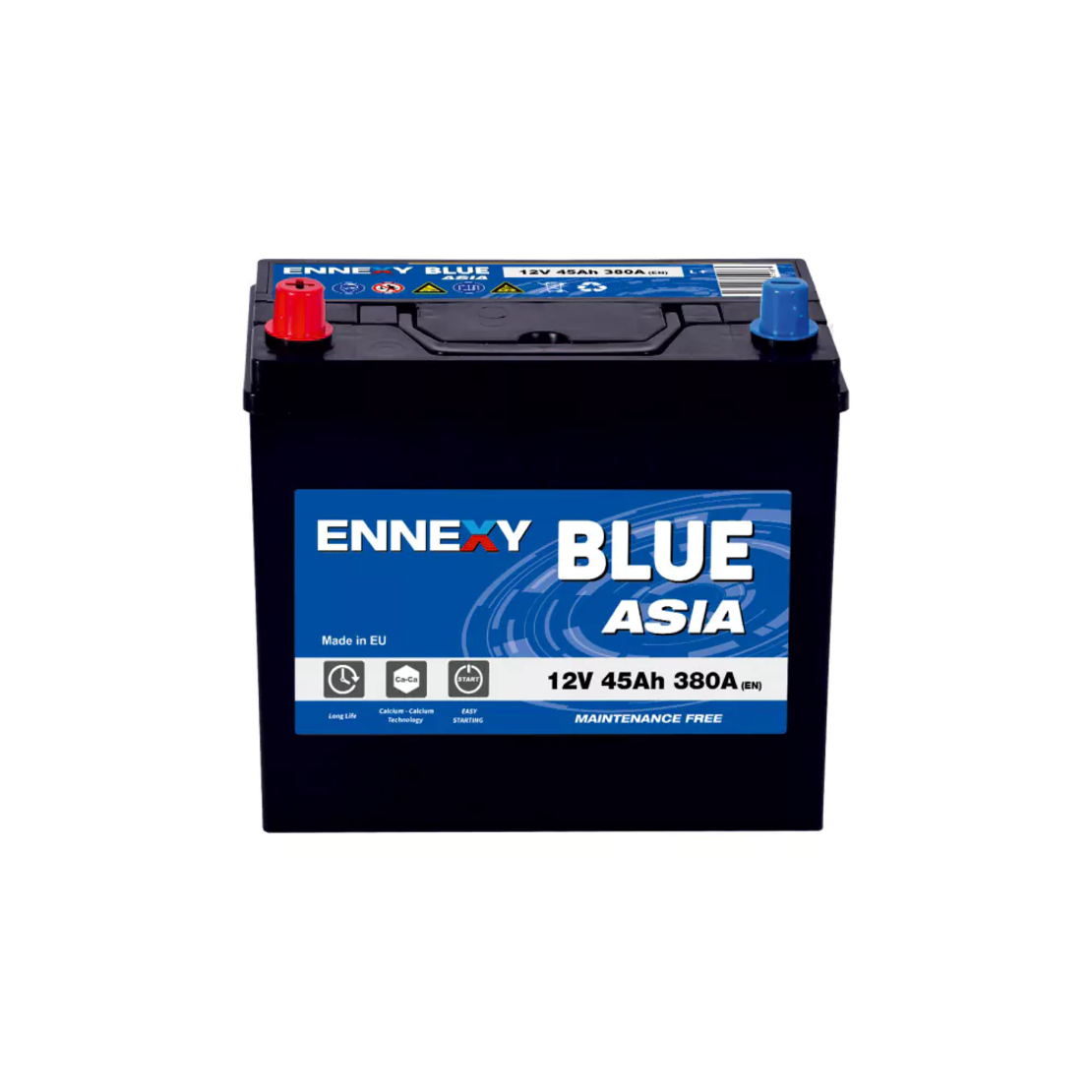 Акумулатор Ennexy Blue Asia JIS 12V 45Ah 380A /л+/
