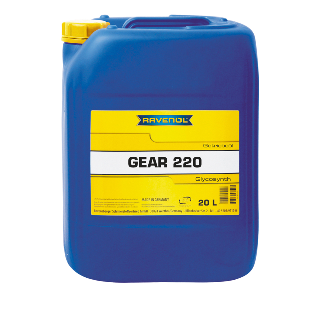 Синтетично редукторно масло RAVENOL Glycosynth Gear 220 20л.