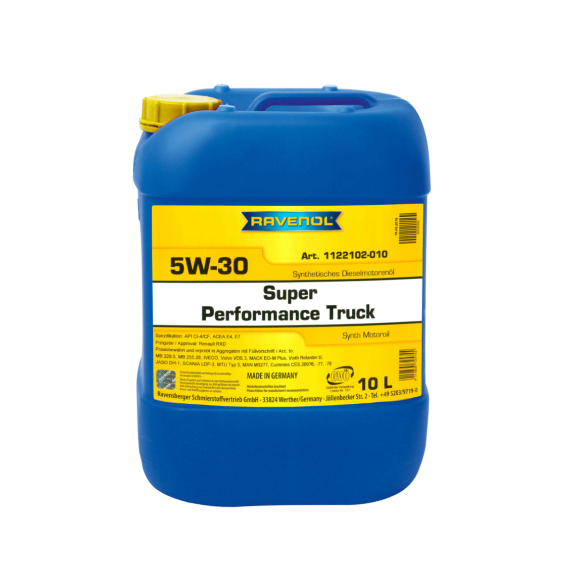 Моторно масло RAVENOL Super Performance Truck 5W-30 10л.