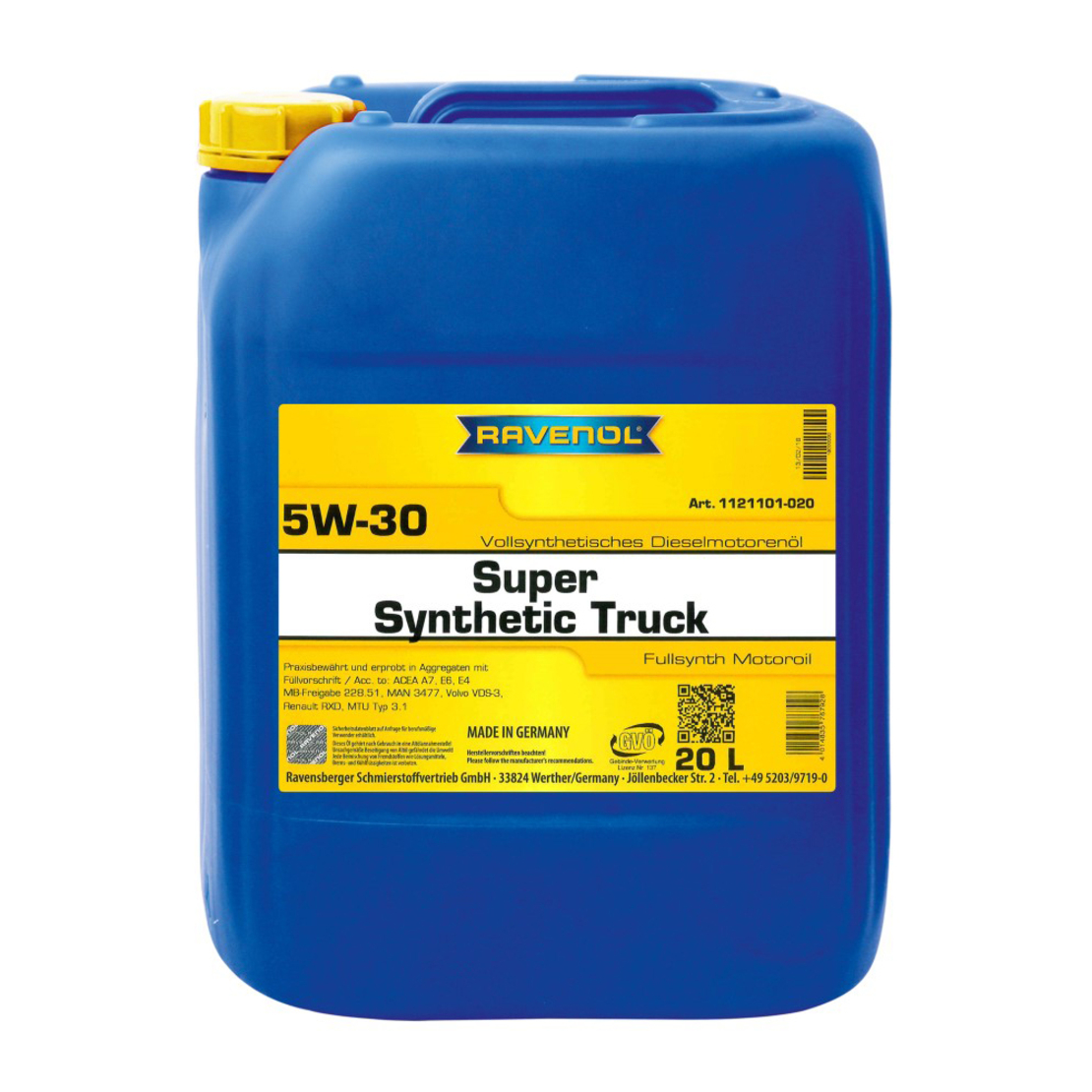 Моторно масло RAVENOL Super Synthetic Truck 5W-30 20л.