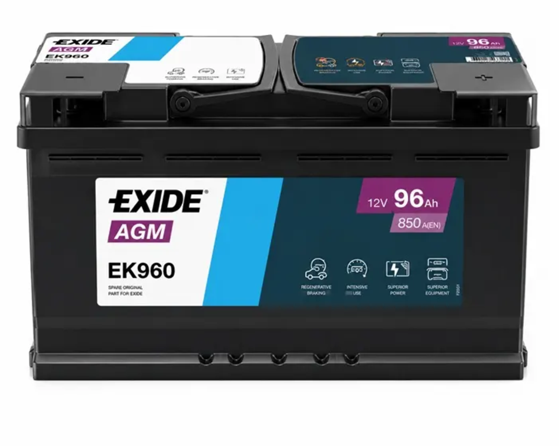 Акумулатор Exide Start-Stop AGM 12V 96Ah 850A EK960