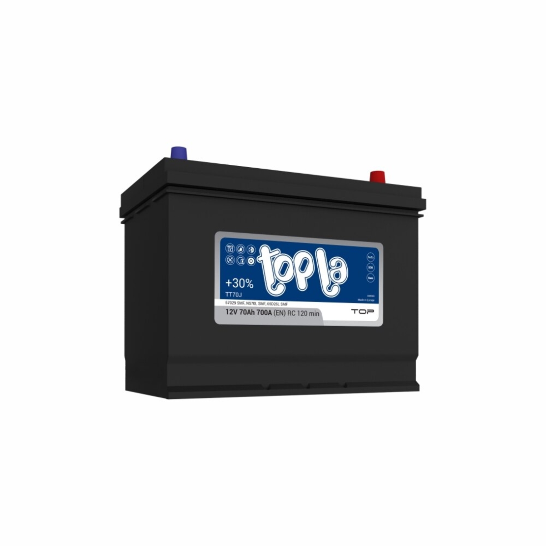 Акумулатор Topla JIS 12V 70Ah 700A /д+/