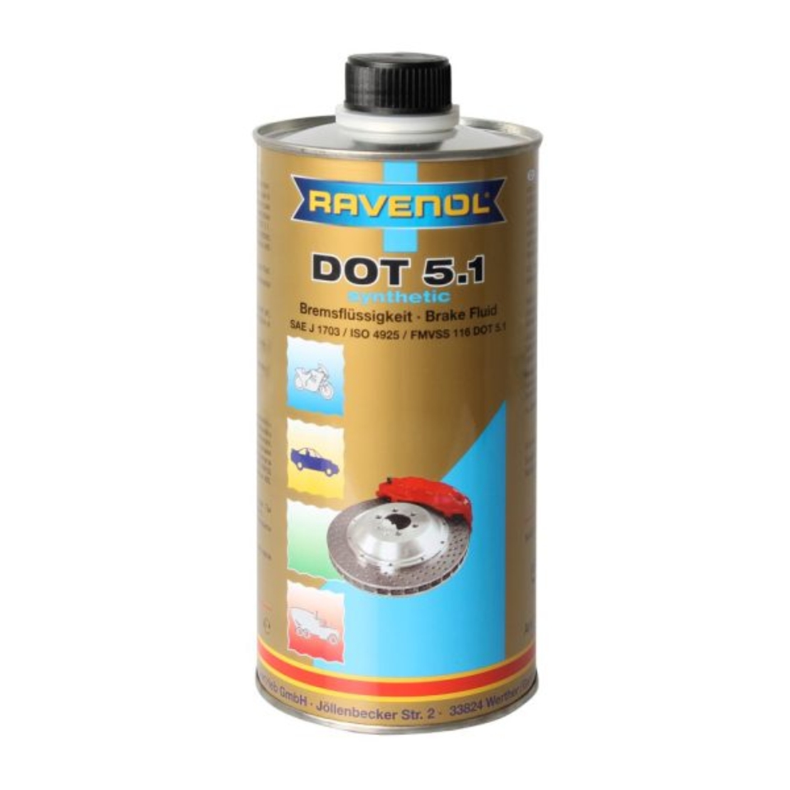 Спирачна течност RAVENOL DOT 5.1 1л.