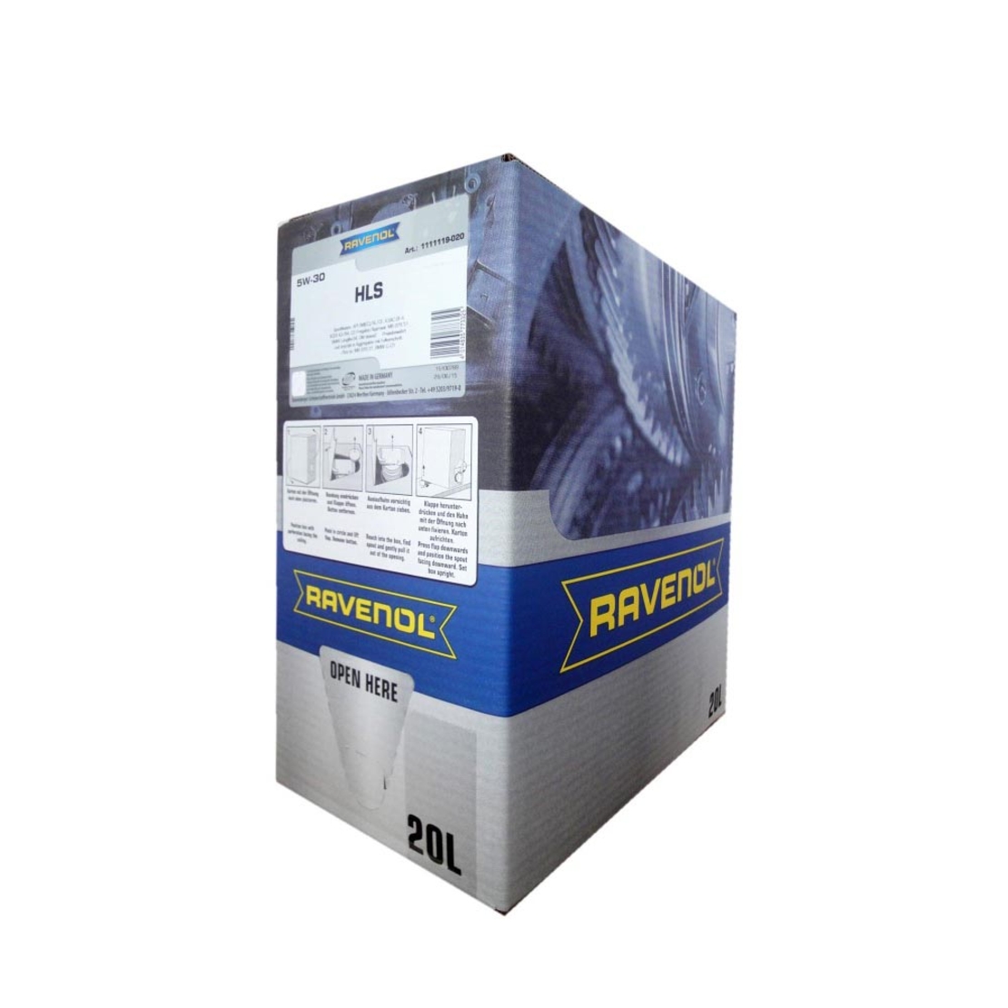 Моторно масло RAVENOL HLS 5W-30 20л. BiB