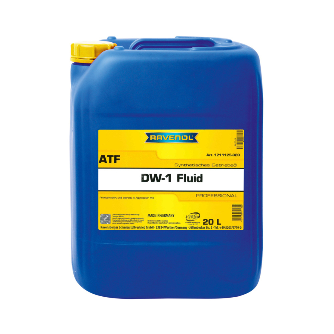 Трансмисионно масло RAVENOL ATF DW-1 Fluid 20л.