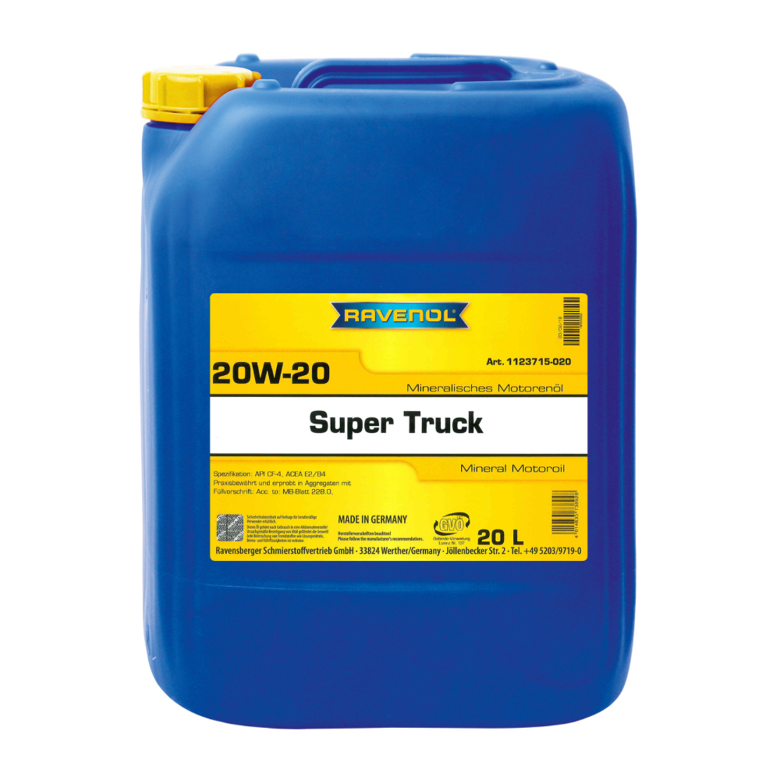 Моторно масло RAVENOL Super Truck 20W-20 20л.