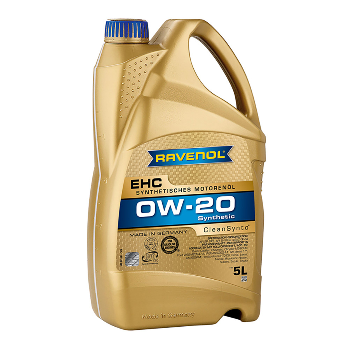Моторно масло RAVENOL EHC 0W-20 5л.