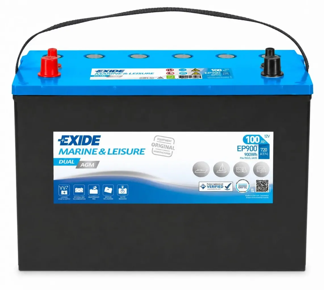 Акумулатор Exide Marine Dual AGM 12V 100Ah 800A EP900