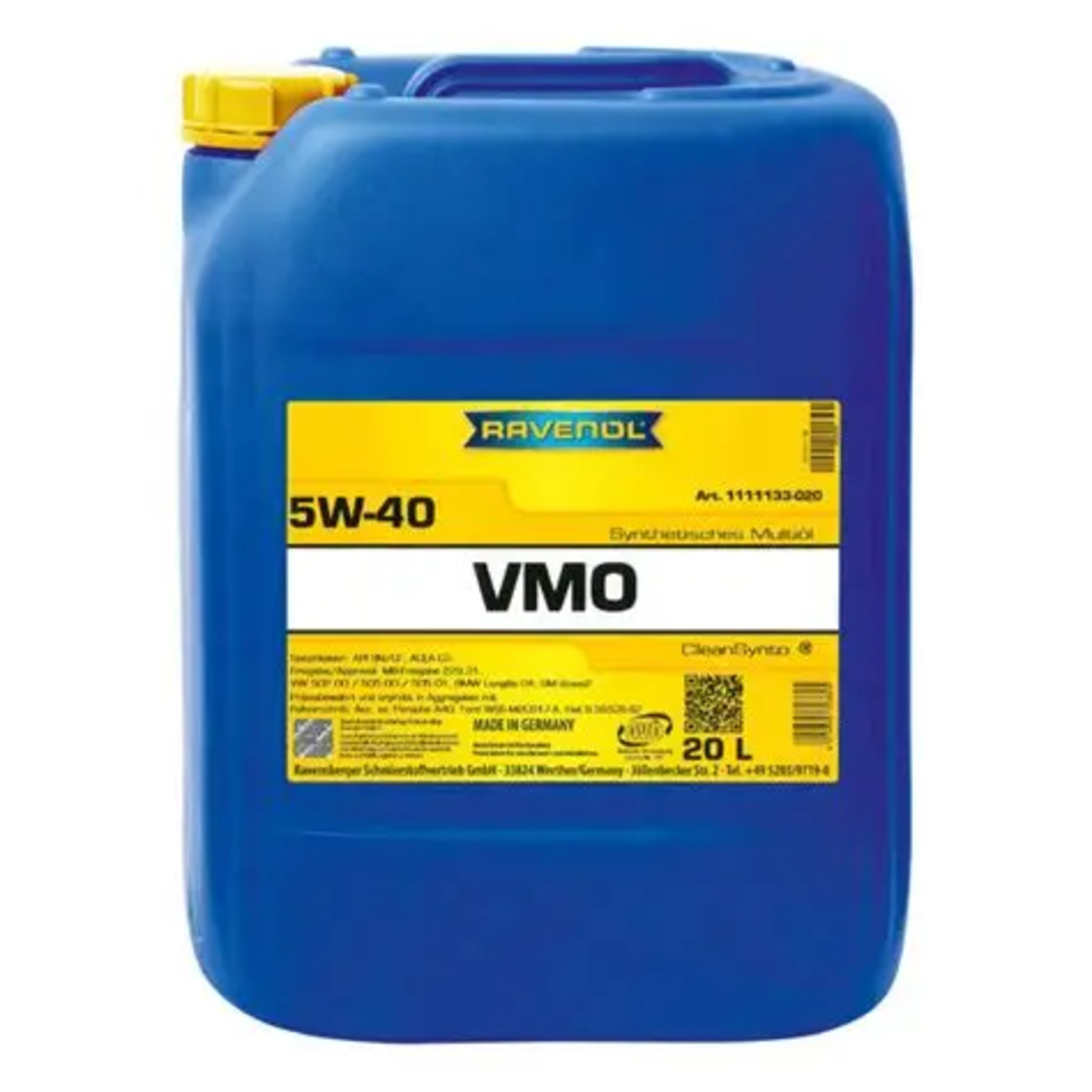 Моторно масло RAVENOL VMO 5W-40 60л.
