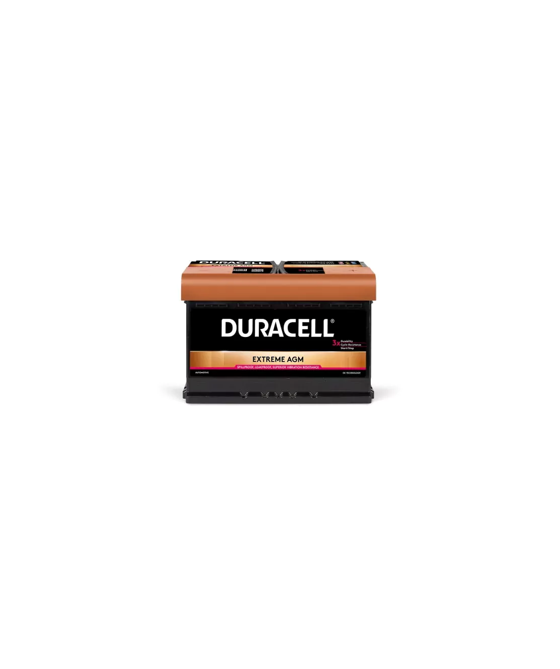 Акумулатор Duracell Extreme AGM 12V 70Ah 720A DE70