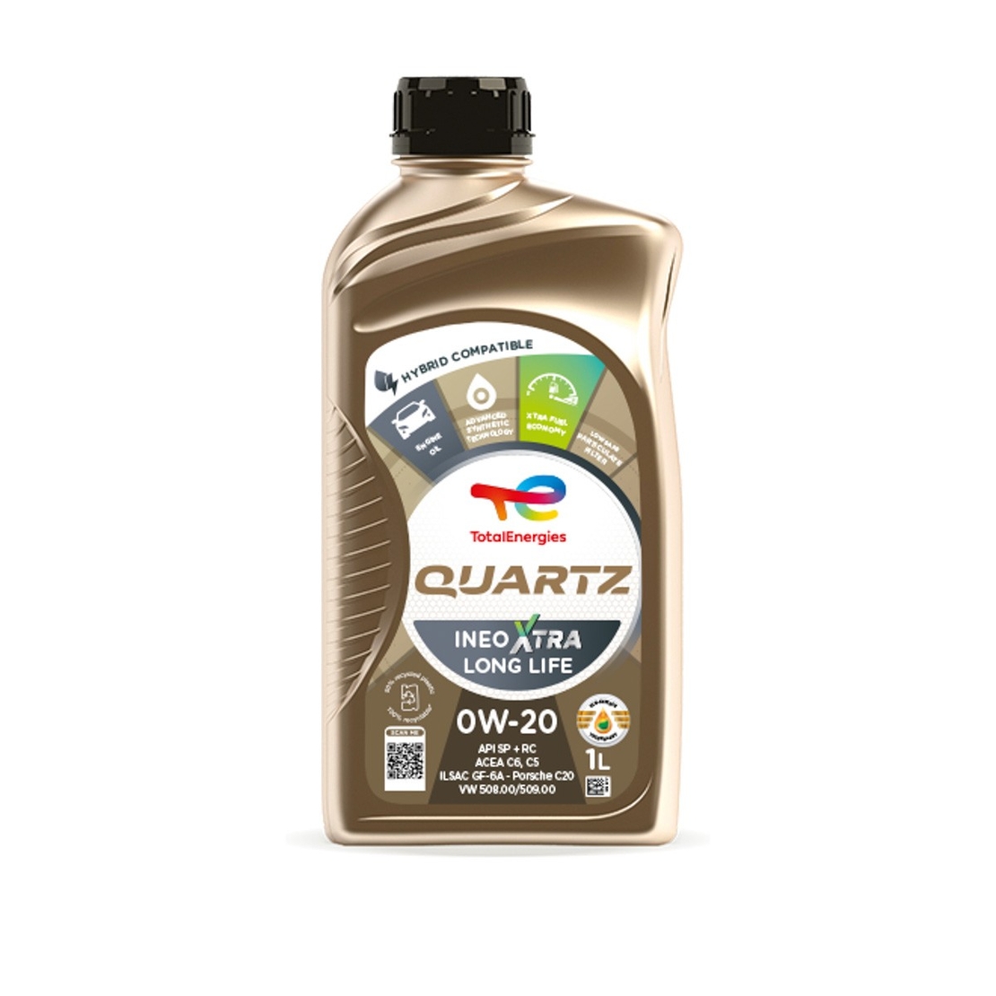 Mасло TOTAL QUARTZ XTRA LONG LIFE 0W-20  - 1 Литър