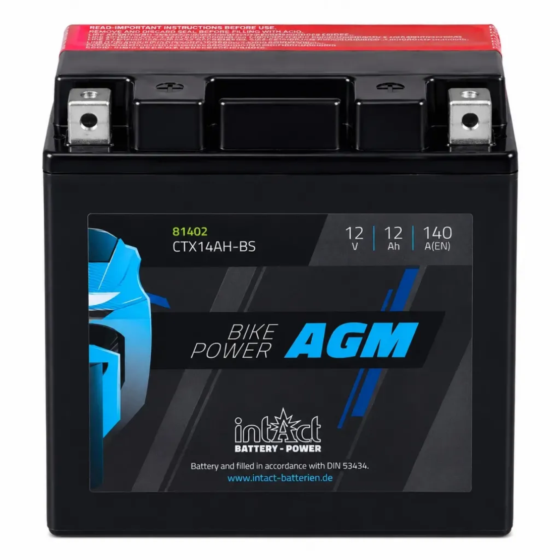 Мото акумулатор intAct Bike-Power AGM YTX14AHL-BS CTX14AHL-BS 140A