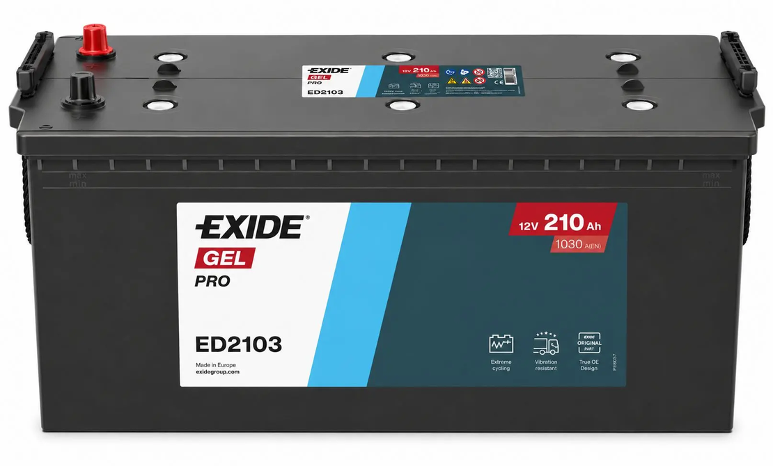 Акумулатор Exide Endurance +PRO GEL 12V 210Ah 1030A ED2103