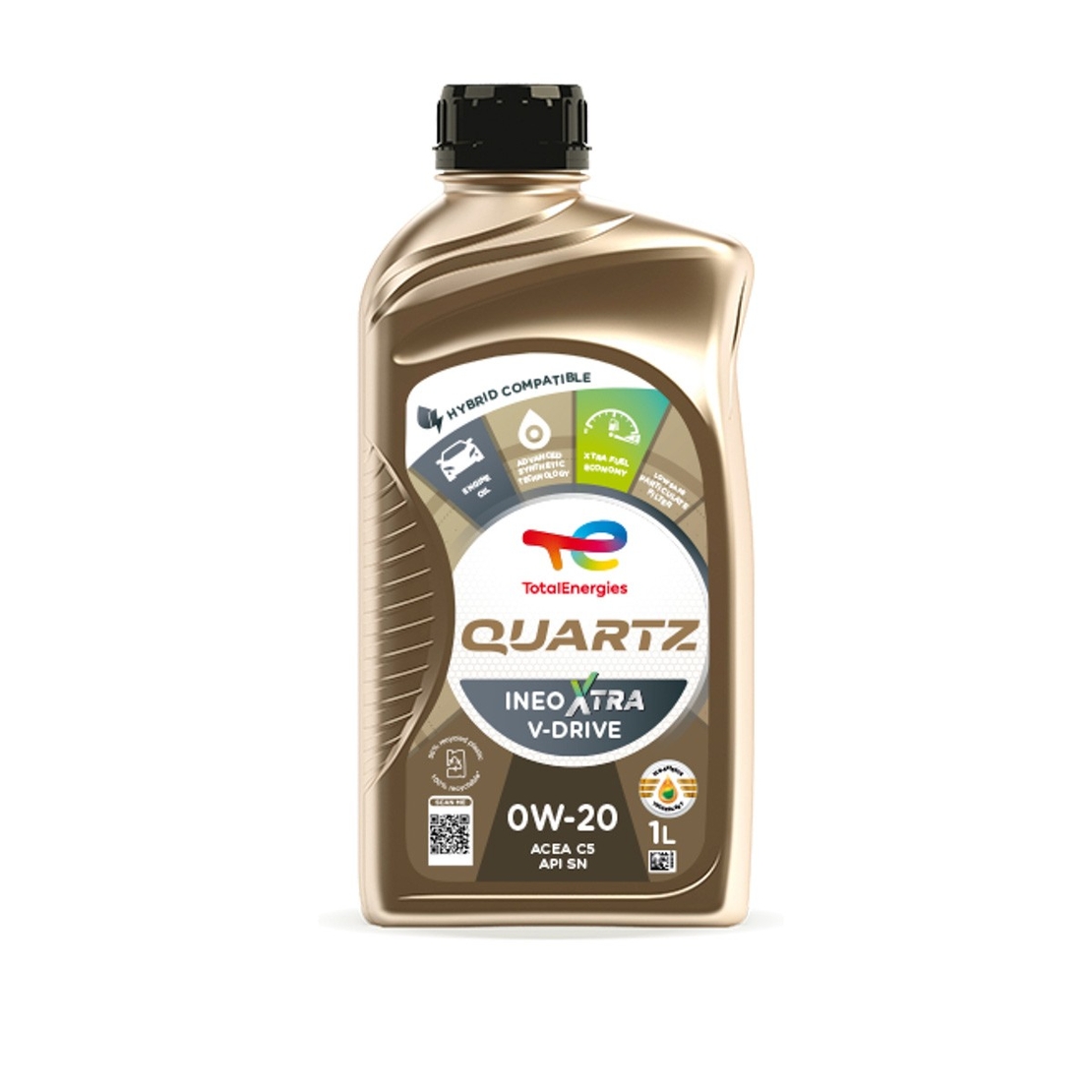 Mасло TOTAL QUARTZ XTRA V-Drive 0W-20 - 1 Литър
