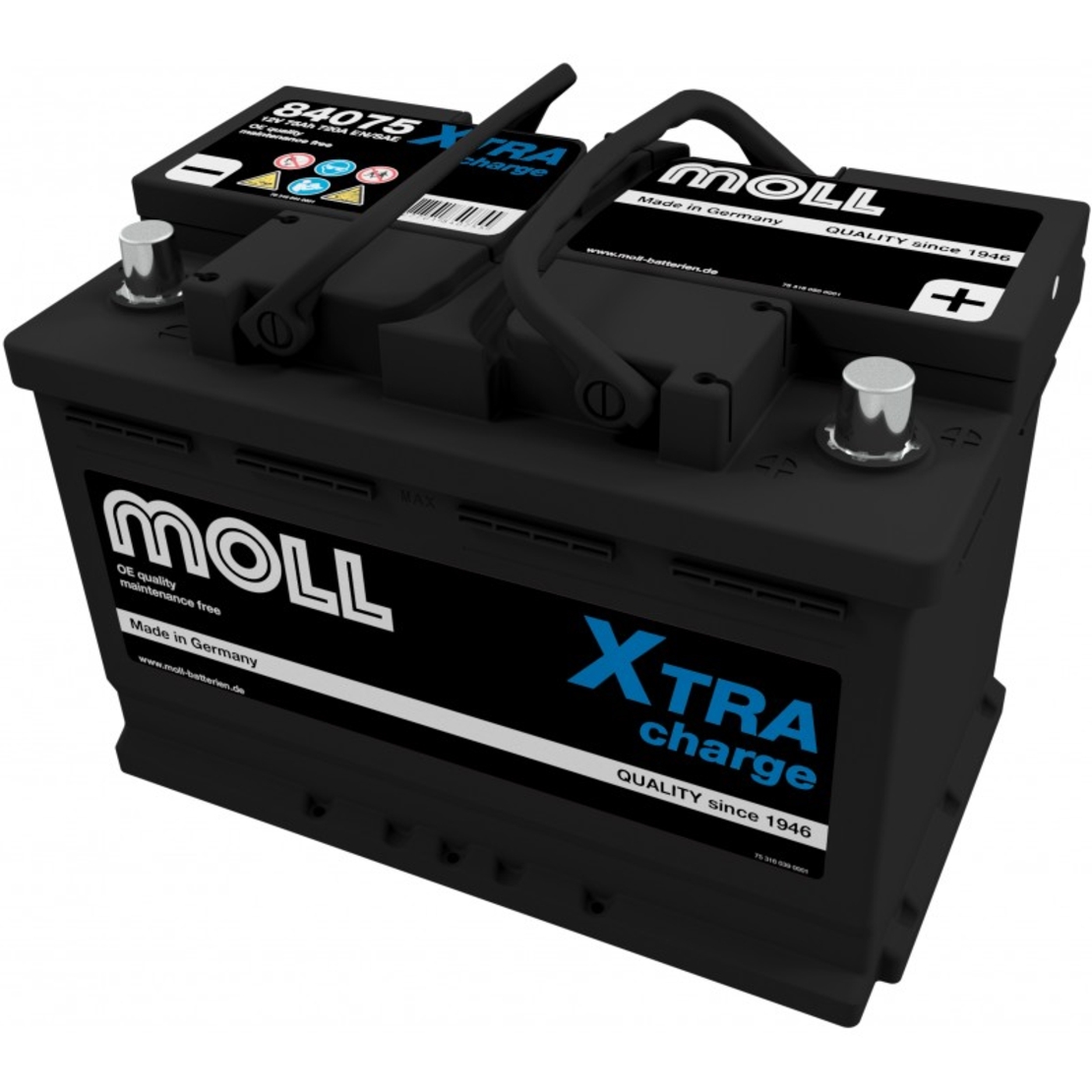 Акумулатор MOLL X-TRA Charge 12V 75Ah 720A
