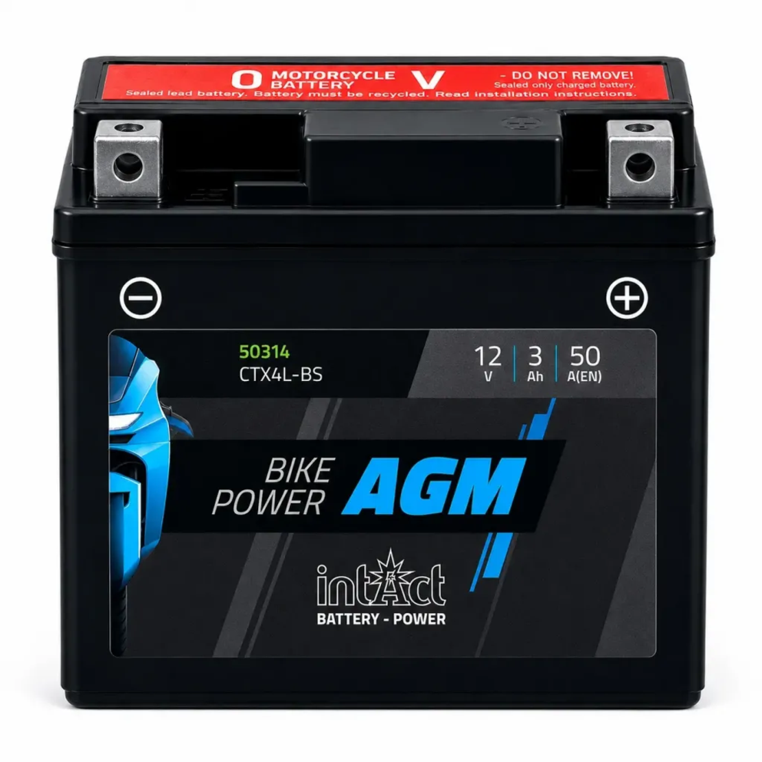 Мото акумулатор intAct Bike-Power AGM YTX4L-BS CTX4L-BS 50A
