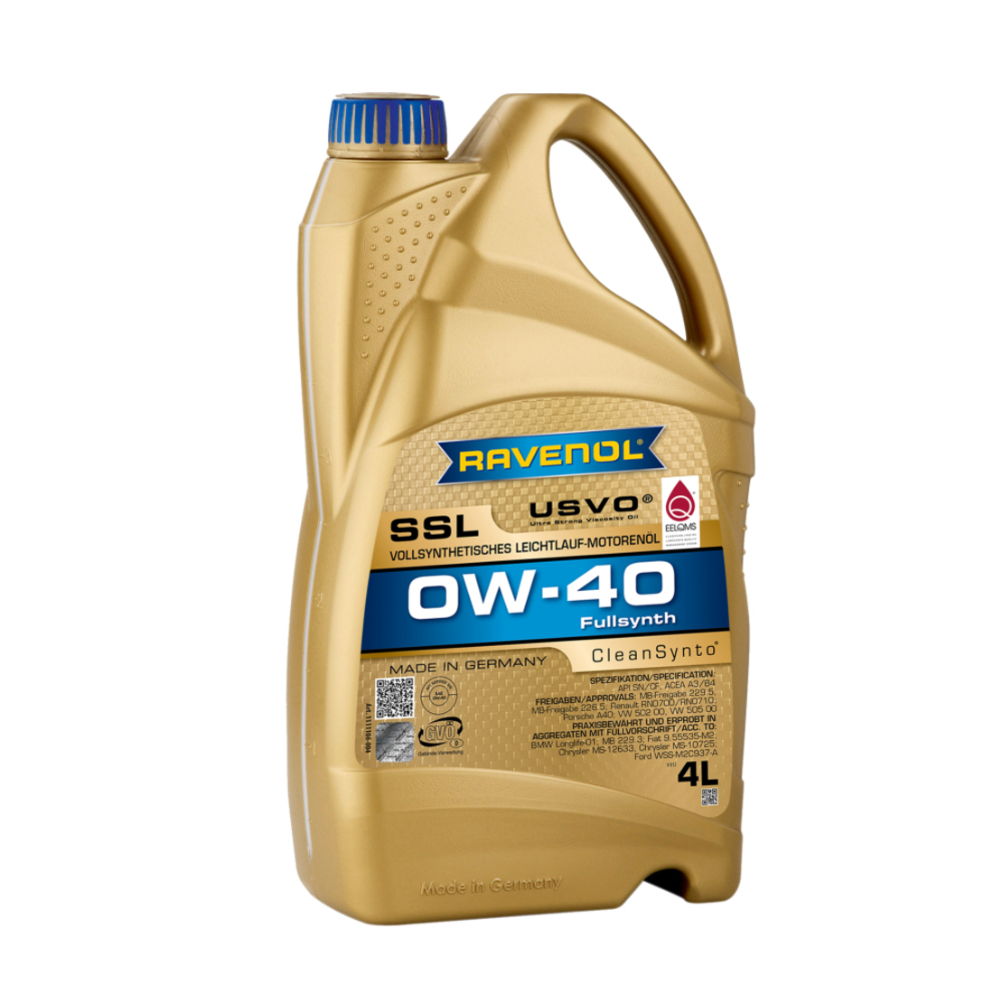 Моторно масло RAVENOL Super Synthetik Ol SSL 0W-40 4л.