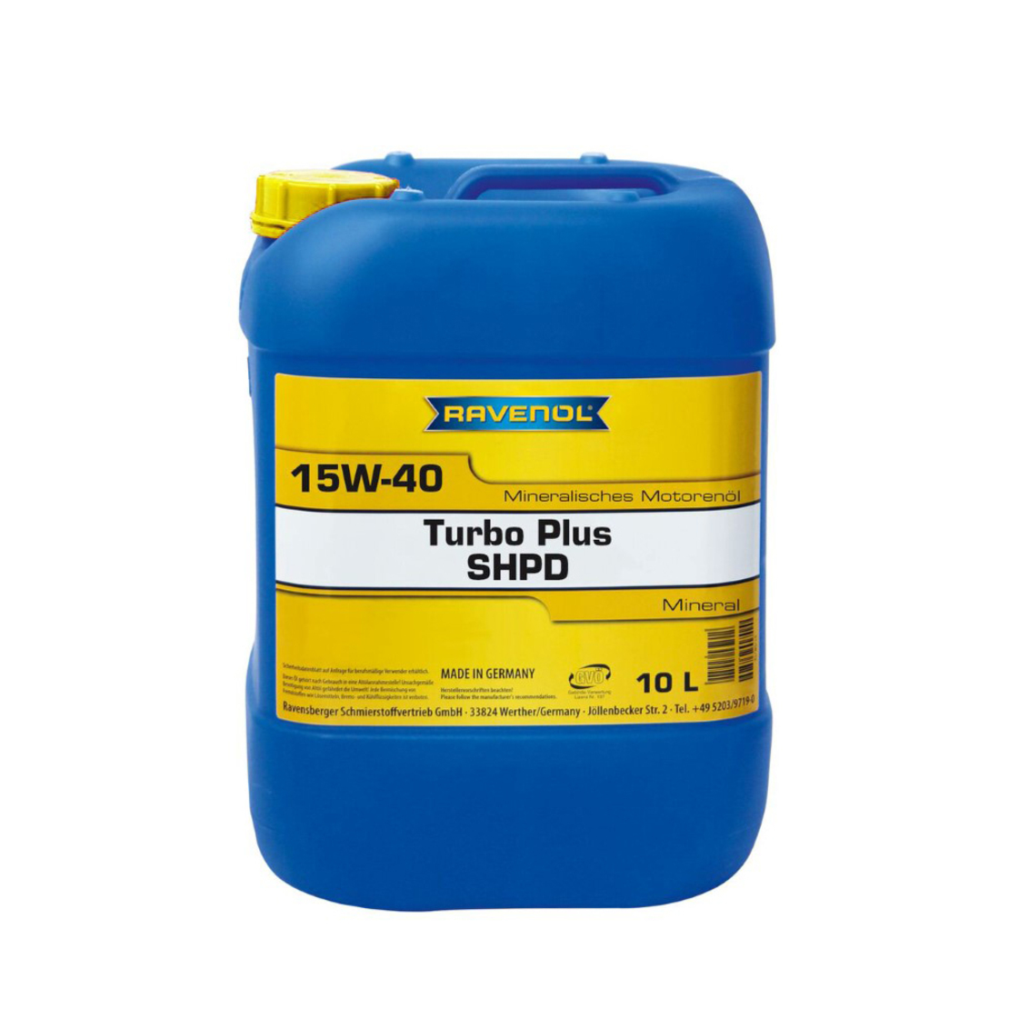 Моторно масло RAVENOL Turbo plus SHPD 15W-40 10л.