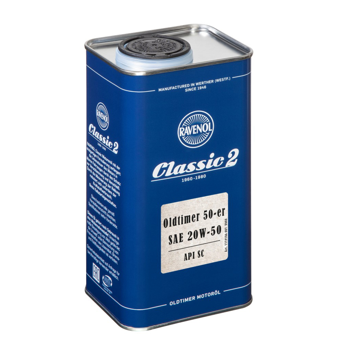 Ретро моторно масло RAVENOL Oldtimer 50-er 20W-50 1л.