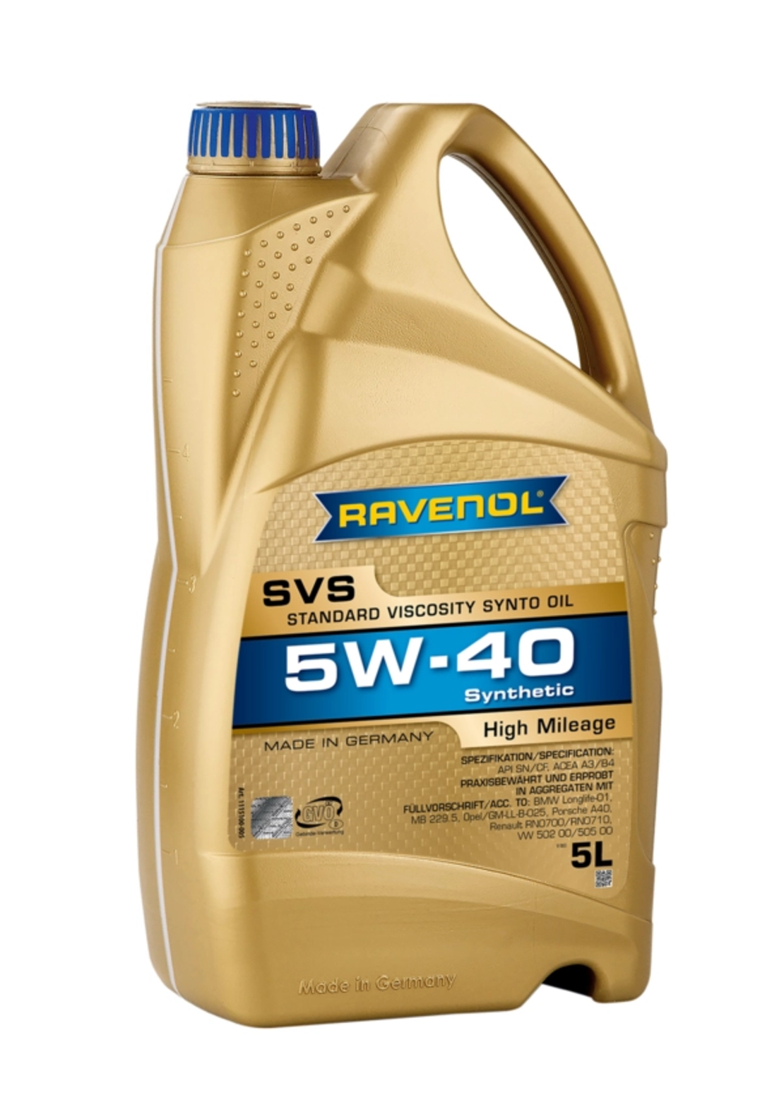 Моторно масло RAVENOL SVS Standard Viscosity Synto 5W-40 5л.