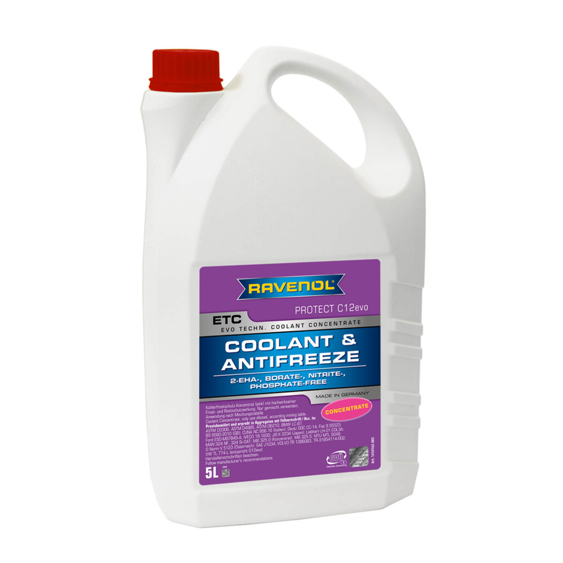 Антифриз RAVENOL ETC Concentrate Protect C12 EVO 5л.