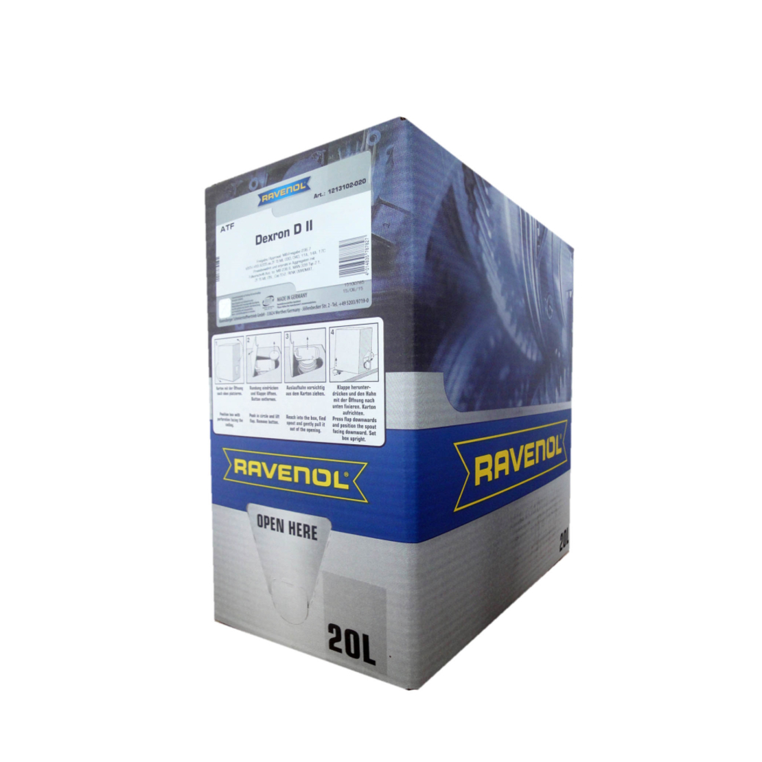 Трансмисионно масло RAVENOL ATF Dexron D II 20л. BIB