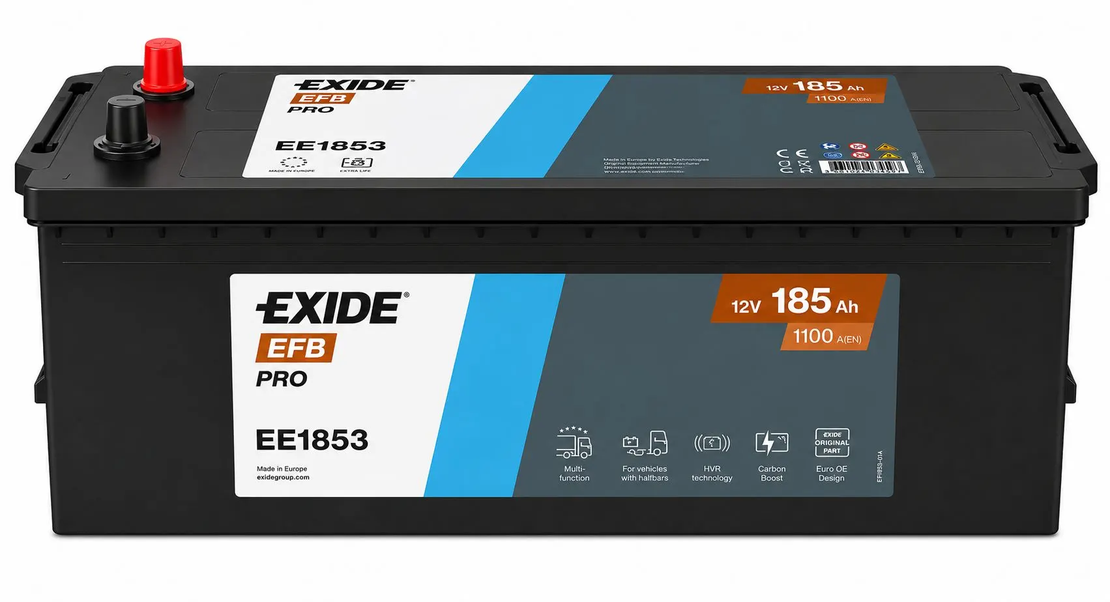 Акумулатор Exide Strong Pro (HVR) EFB+ 12V 185Ah 1100A EE1853