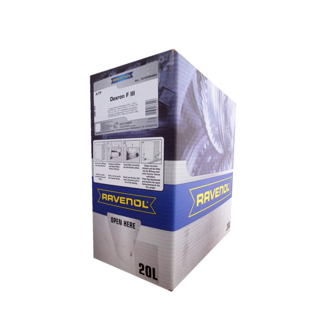 Трансмисионно масло RAVENOL ATF Dexron F III 20л. BIB