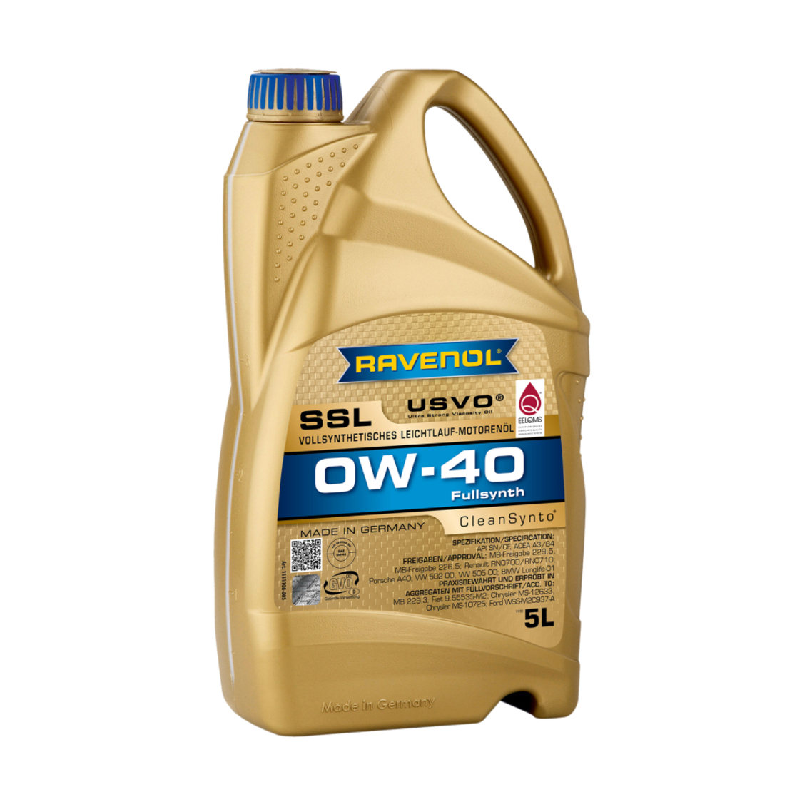Моторно масло RAVENOL Super Synthetik Ol SSL 0W-40 5л.