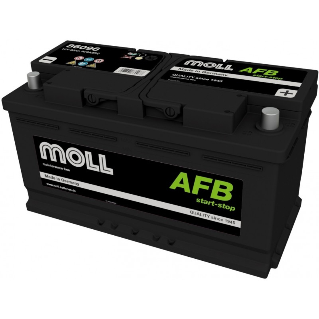 Акумулатор MOLL Start-Stop AFB 12V 96AH 860A