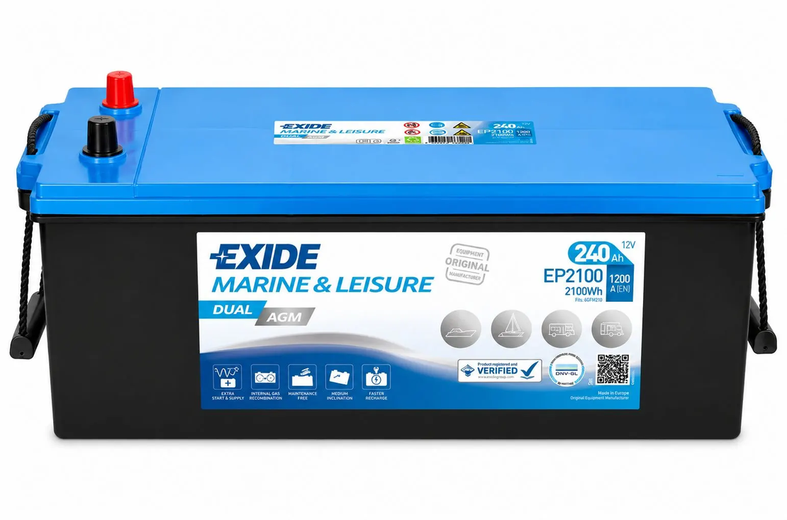 Акумулатор Exide Marine Dual AGM 12V 240Ah 1200A EP2100