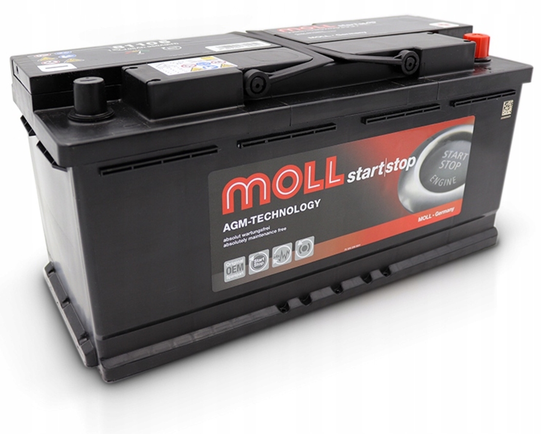 Акумулатор MOLL Start-Stop AGM 12V 105AH 950A