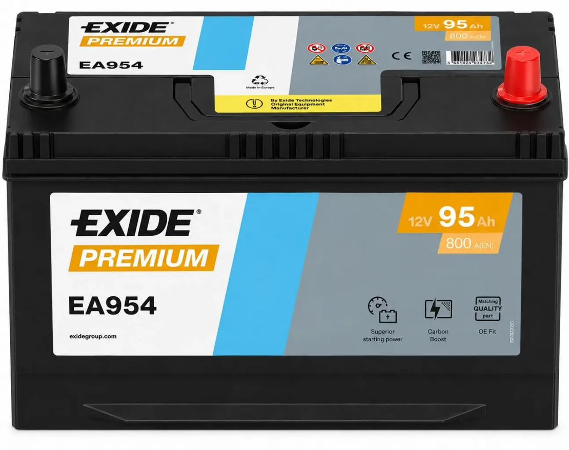 Акумулатор Exide Premium JIS 12V 95Ah 800A EA954 /д+/