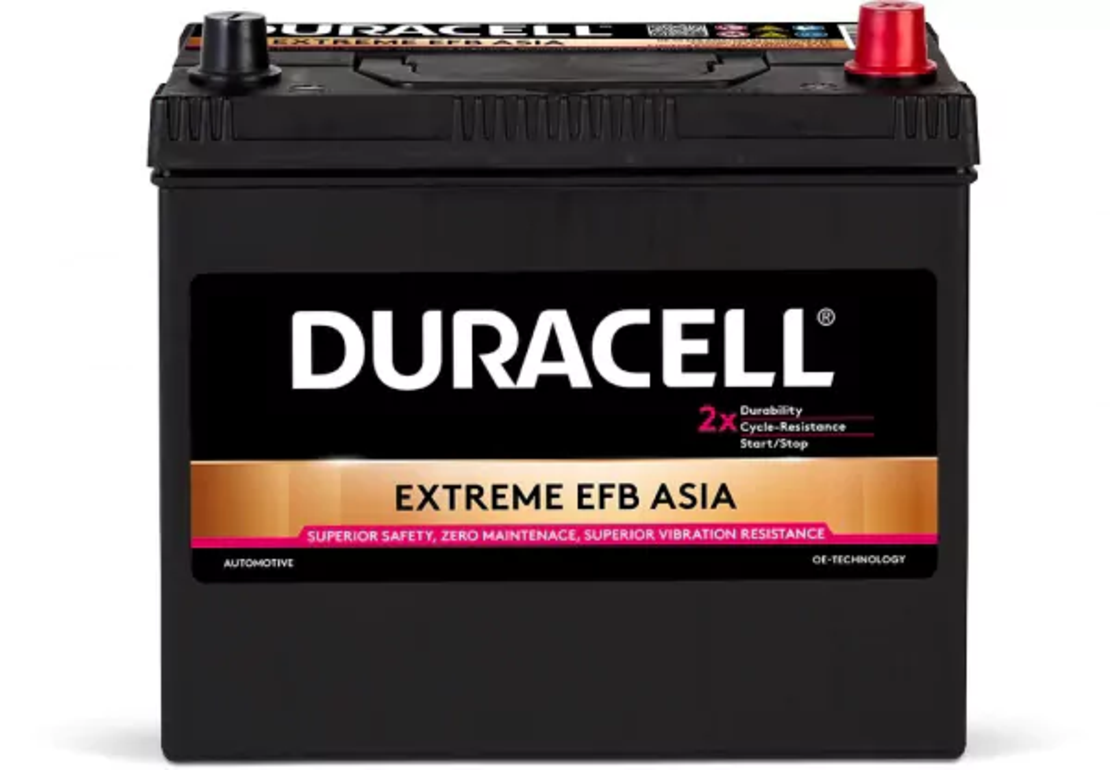 Акумулатор Duracell Extreme EFB JIS 12V 55Ah 460A DE55