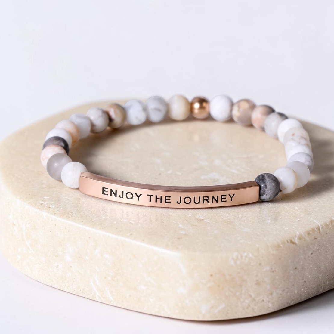 Howlite Bracelet “Enjoy the Journey”