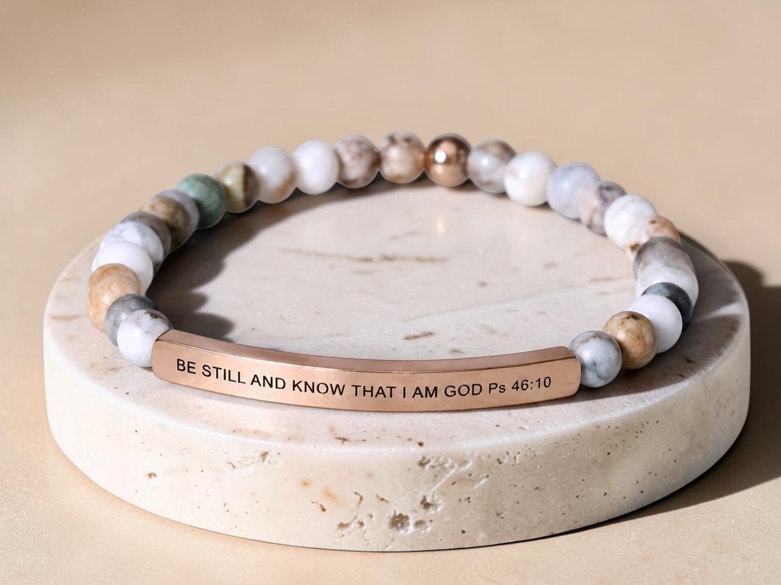 Гривна от Бял Хаулит „Be Still And Know That I Am God“