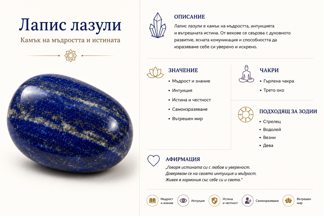 Лапис лазули – Камък на мъдростта и истината