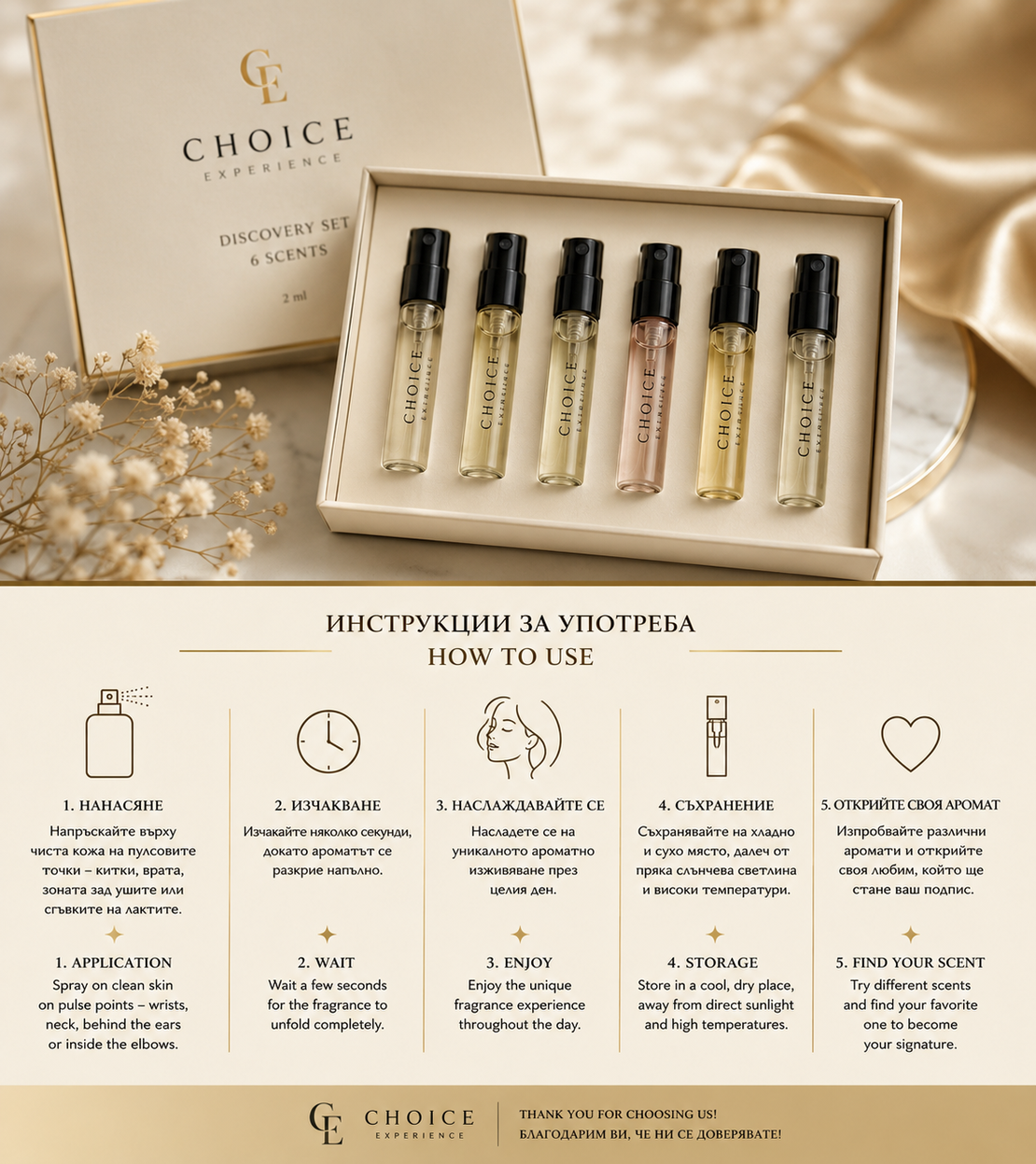Discovery Set – 6 аромата (2 ml)